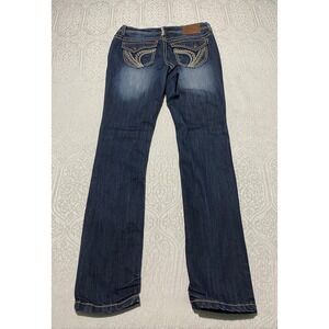 Ariya Jeans Navassa Womens Size 5 6 Bootcut Embellished Pockets Dark Wash Denim